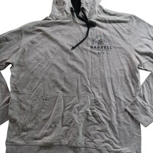 Barbell Apparel Hoodie Mens Large Gray Pullover Dragon Graphic Gym Athletic